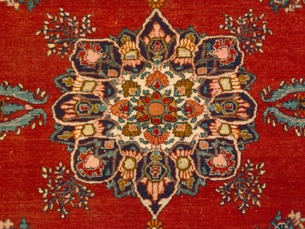 Semi-Antique Persian Bidjar Carpet central medallion