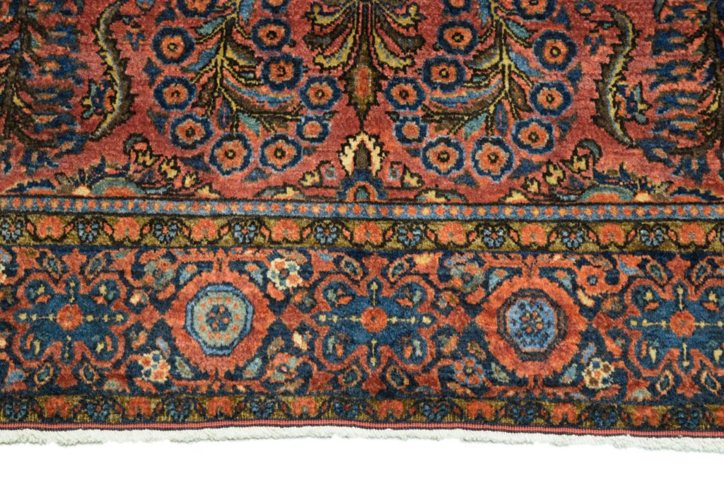 Antique Sarouk Carpet fringe photo
