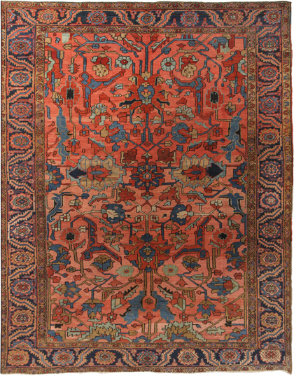 Antique Persian Bakshaish carpet overall photo