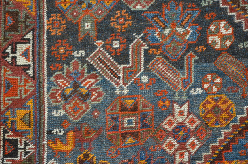 Antique Persian Neriz carpet from the Qashqai tribe - detail photo 5