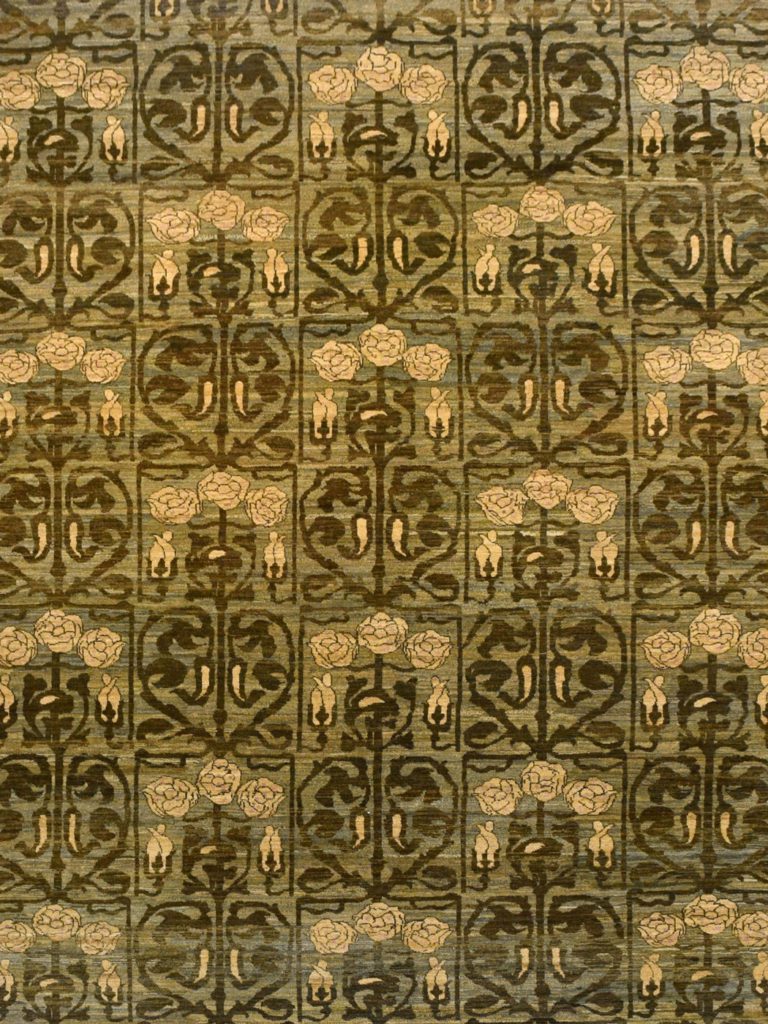 Framed Garden – 10’0” x 14’3” – Art Nouveau Carpet from Orley Shabahang - interior pattern detail photo