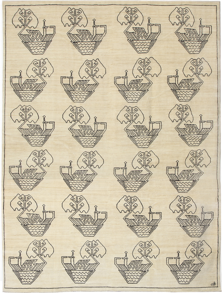 Cream and Black Nobles carpet photo