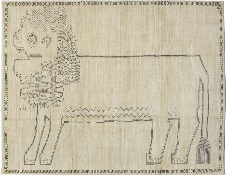 Cream Lion Carpet overall Photo