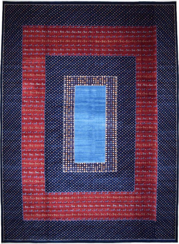 Red and Blue Geometric Ghashghai overall photo