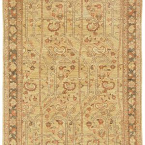 Gold and Cream Traditional Khorasan Carpet overall photo
