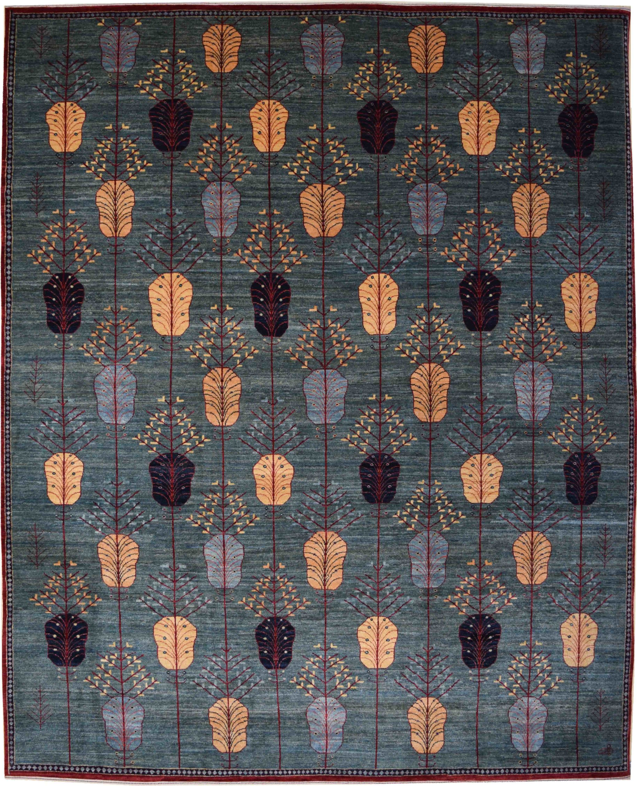 Transitional Blue Ghashghai carpet Overall Photo