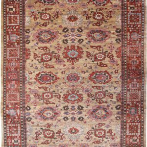 Transitional Persian Red Wool Rug