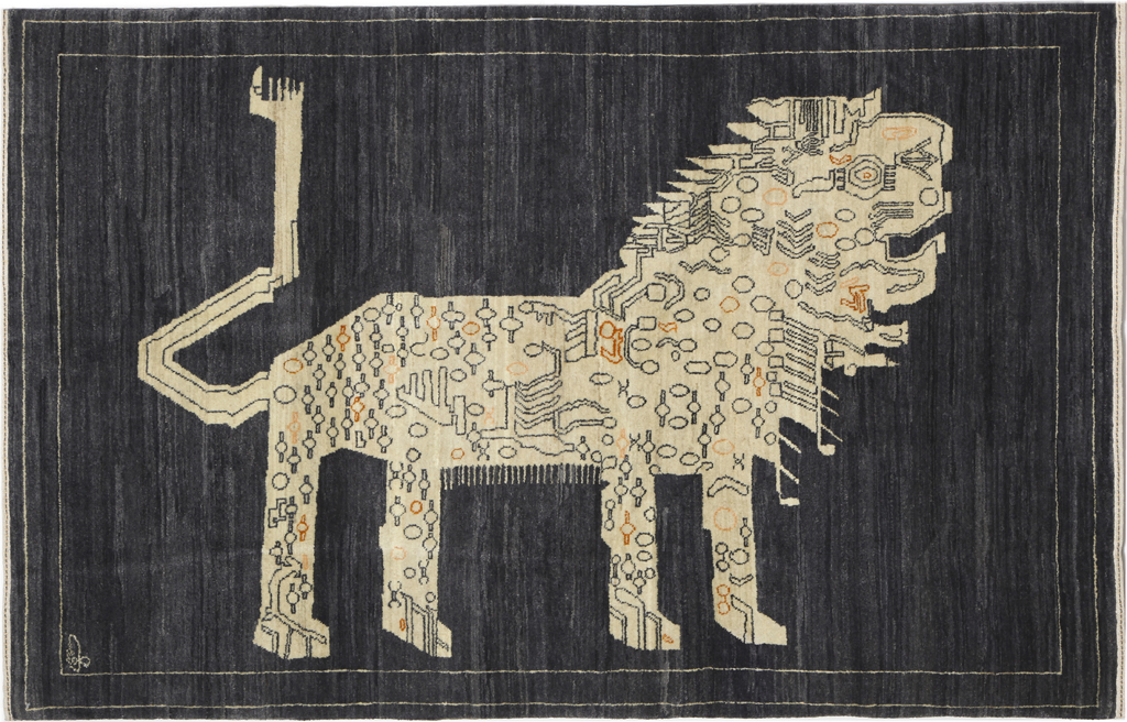 Calling Lion Carpet face of carpet photo