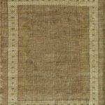 Cream and Taupe Minimalist Ghashghai 10 x 14