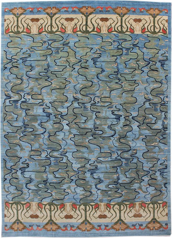 Water Reflections Nouveau Wool Rug