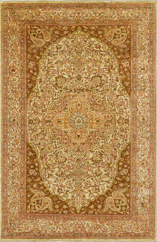 Gold Kashan Mohtasham carpet