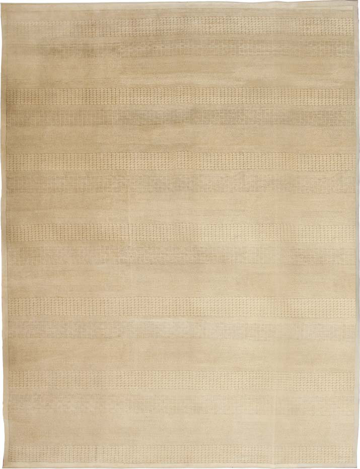 Cream Architectural Rain Wool Rug