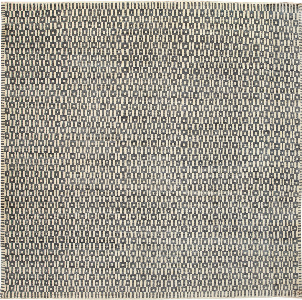 Gray Cream Architectural Windows Rug