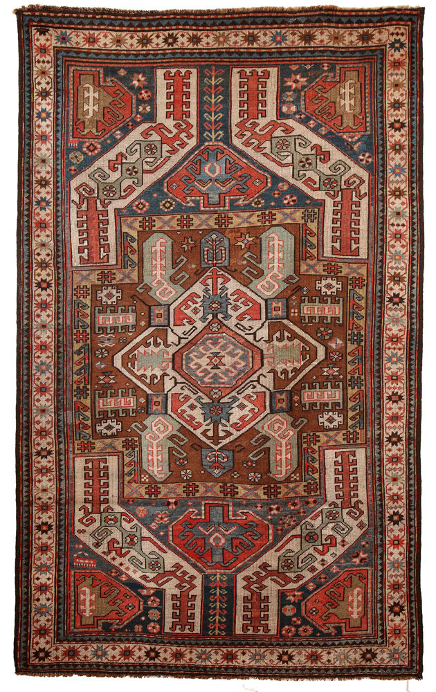 Antique Caucasian Carpet face photo
