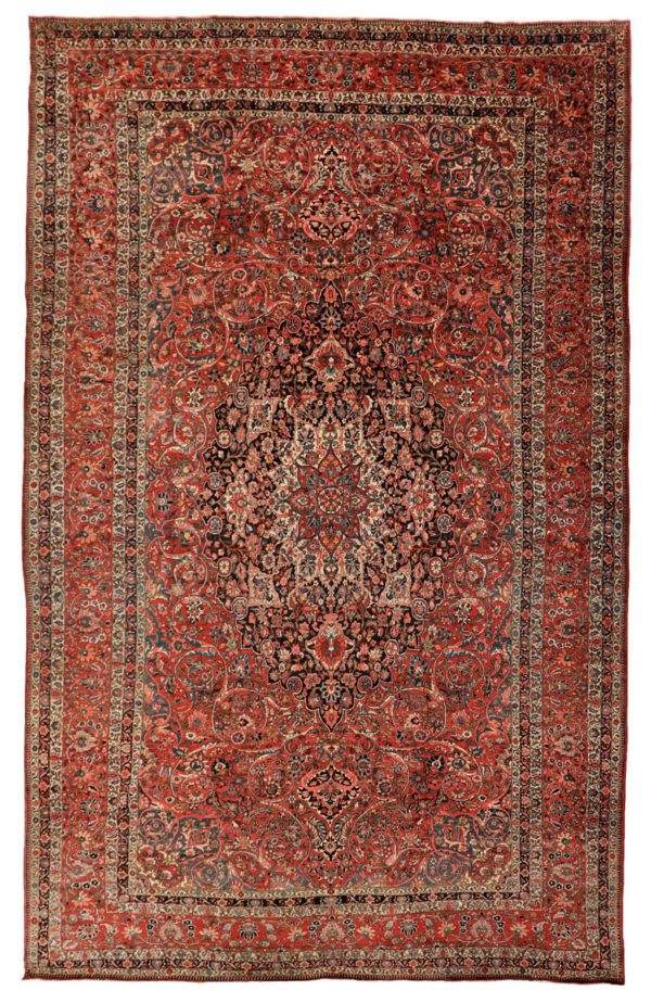 Antique Persian Bakhtiari Carpet Overall Photo