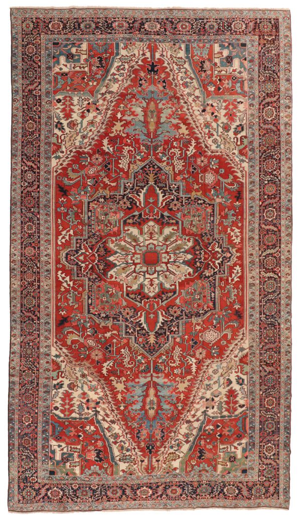 Antique Oversized Serapi carpet Overall photo