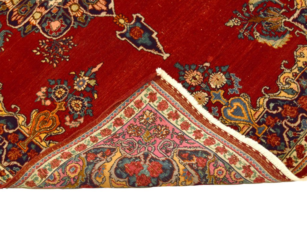 Semi-Antique Persian Bidjar Carpet backside photo