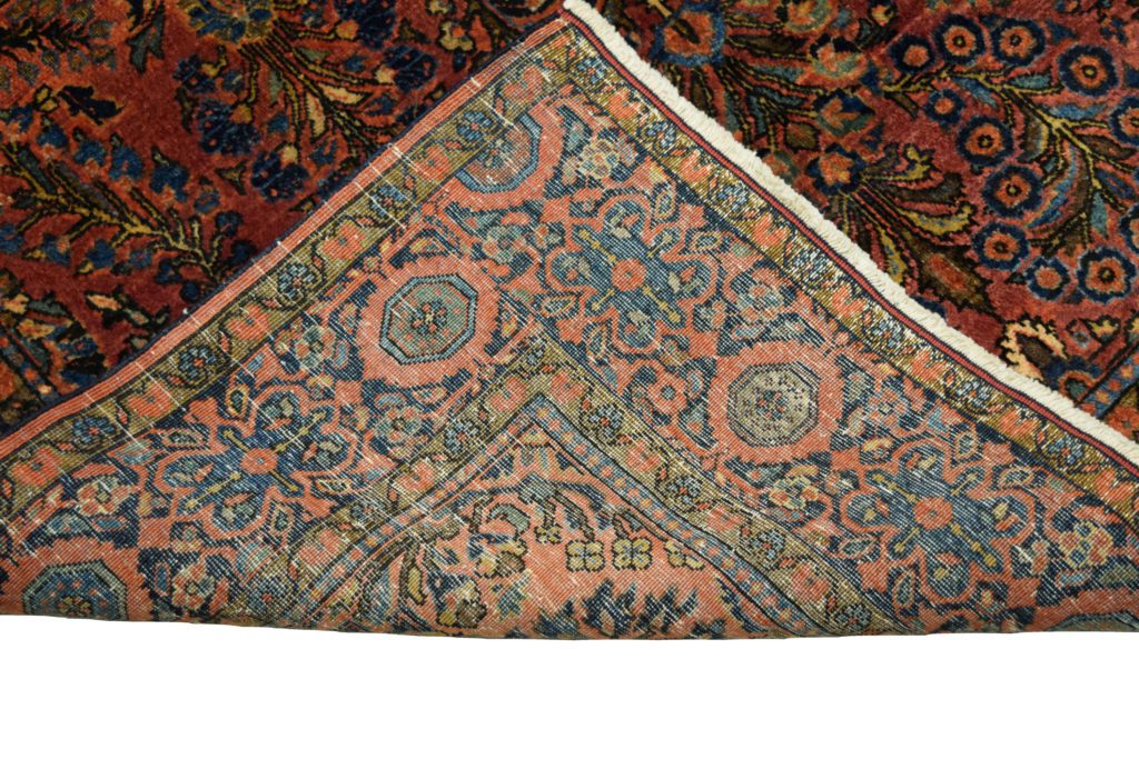 Antique Sarouk Carpet backside photo