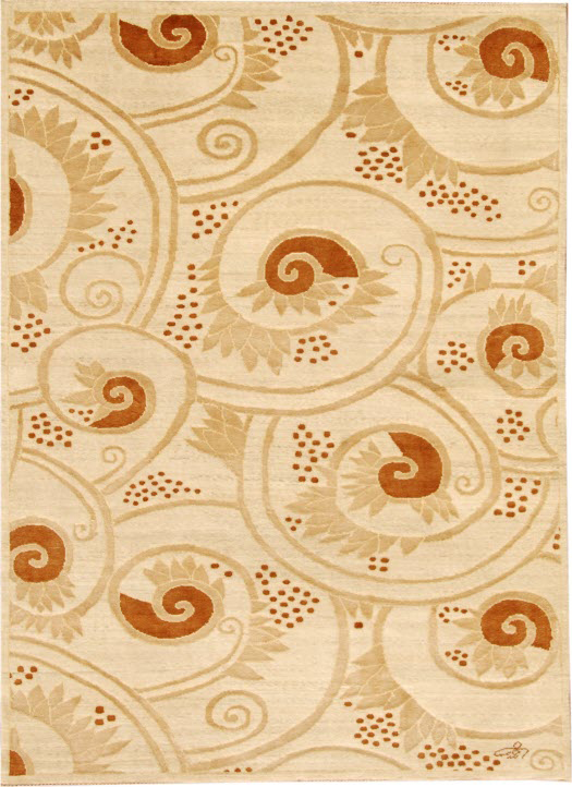 Nautilus - Curvular Art Deco Carpet - overall photo - 5x7