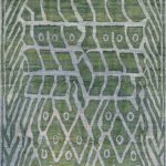 Green Gray Shag Wool Rug