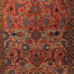 Antique Persian Bakshaish carpet interior field detail photo