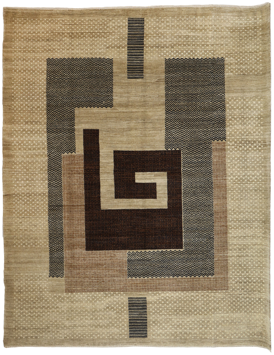 Labyrinth - F57-5221 - Art Deco & Architectural Modern Carpet - 8x10 - overall photo
