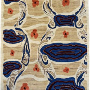 Adrift - 4'x6' Art Nouveau Persian Wool Carpet