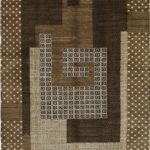 Labyrinth - Brown & Cream Art Deco and Architectural Carpet - 9x12 - Full Face detail photo