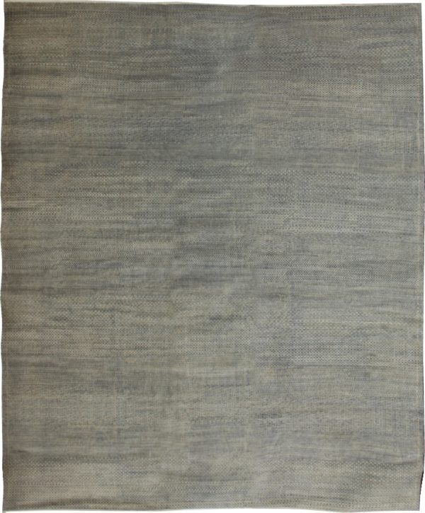 Rain No.3 – Gray Contemporary Carpet – Hand-knotted Wool - overall photo
