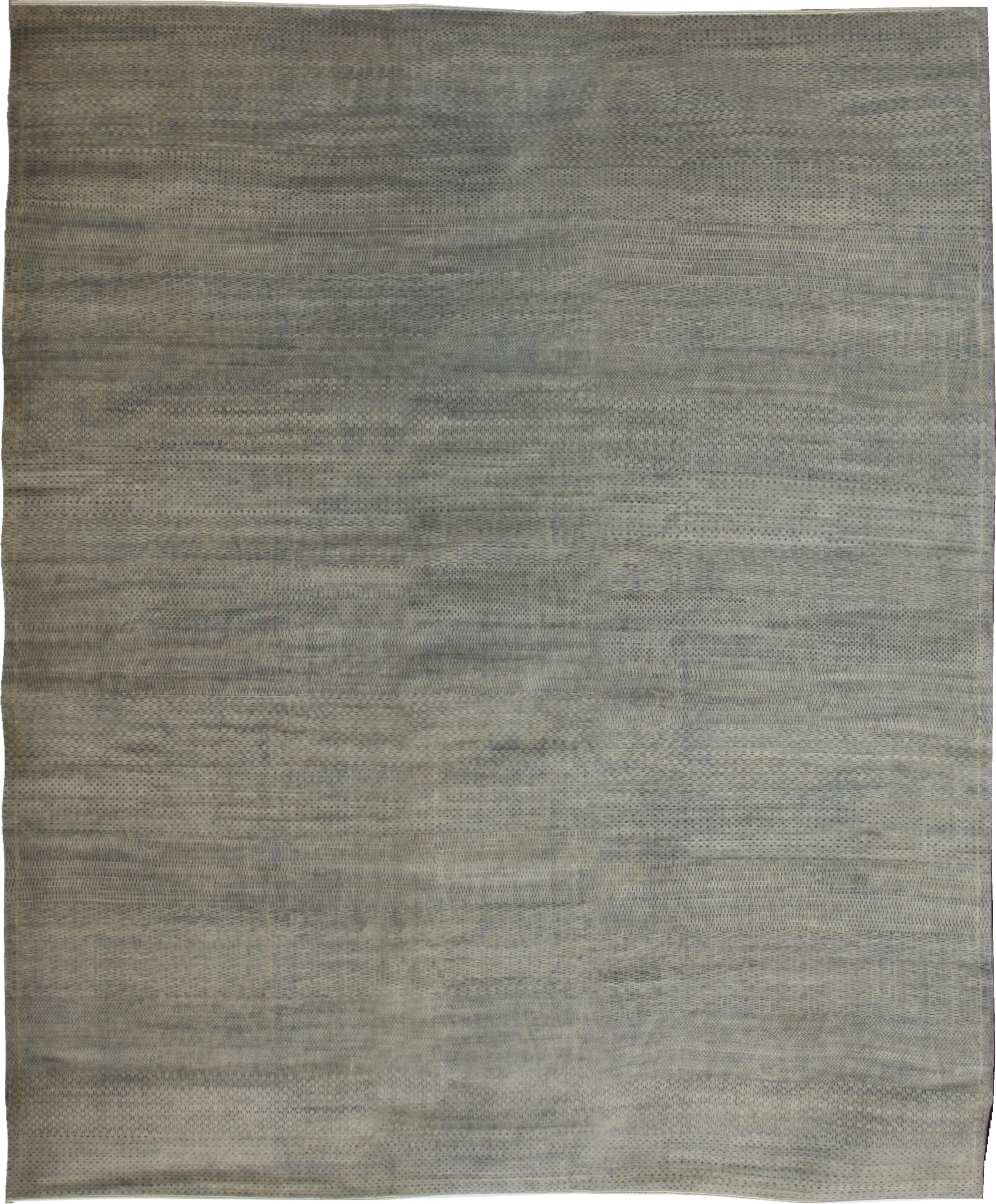 F677-4829. Rain No.3 – Gray Contemporary Carpet – Hand-knotted Wool - overall photo