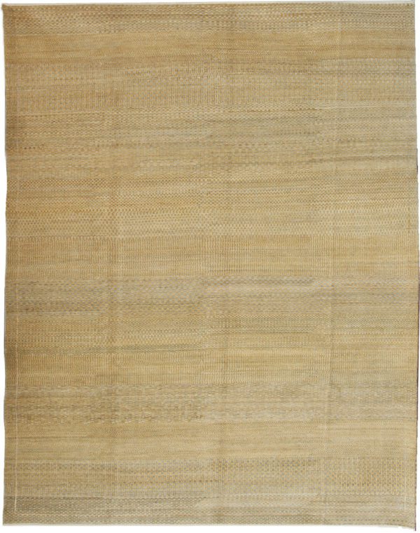 Rain No.3 – Light Blue and Gold Contemporary Carpet – Hand-knotted Wool - overall carpet photo