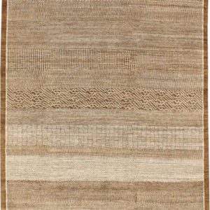 Rain – light brown and Cream Contemporary Persian Carpet – 5x7