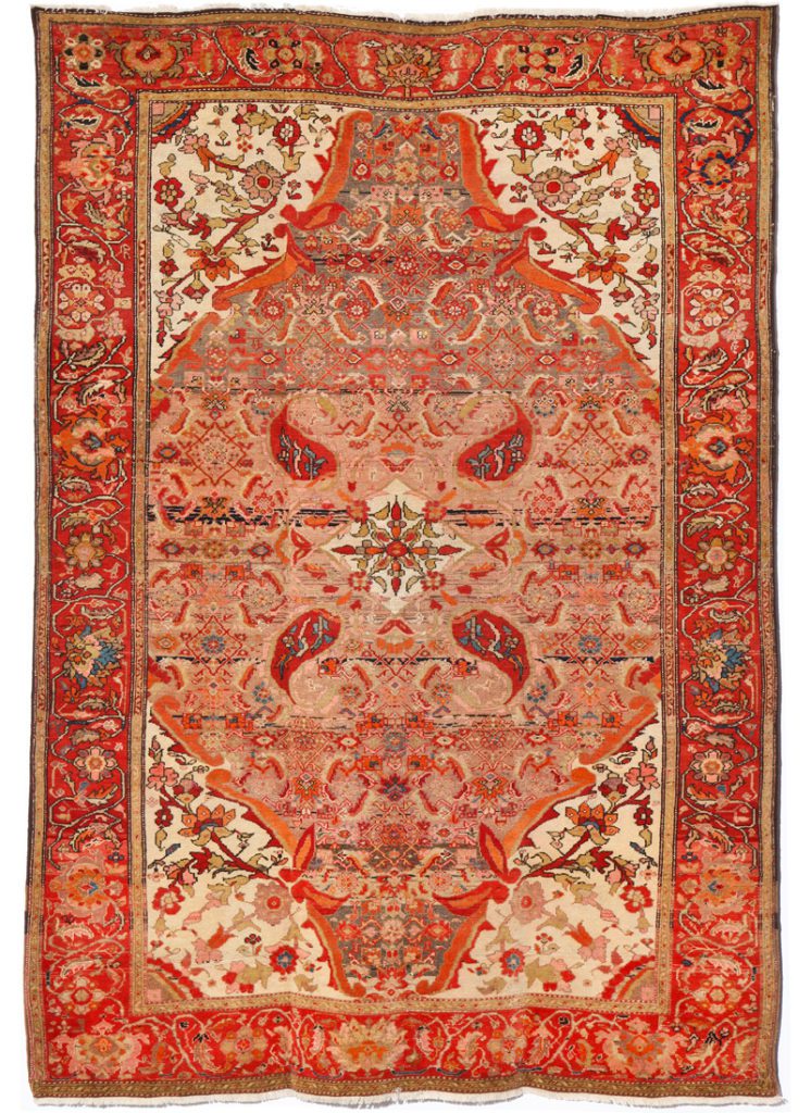Antique Farahan Carpet - overall photo