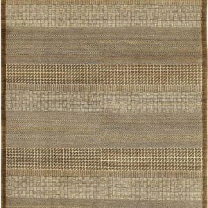 Rain - Cream on Brown Contemporary Carpet with measuring 6x9 - overall carpet photo