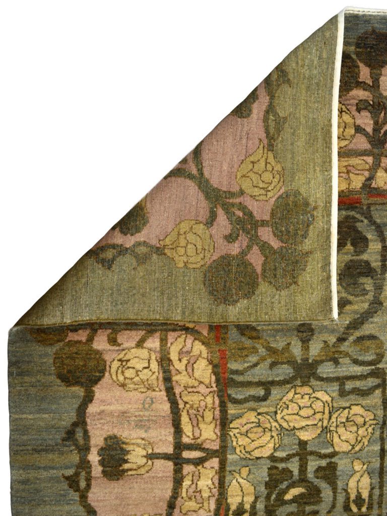Framed Garden – 10’0” x 14’3” – Art Nouveau Carpet from Orley Shabahang - backside detail photo