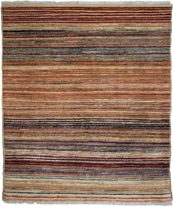 Contemporary Colorful Linnear carpet - overall photo