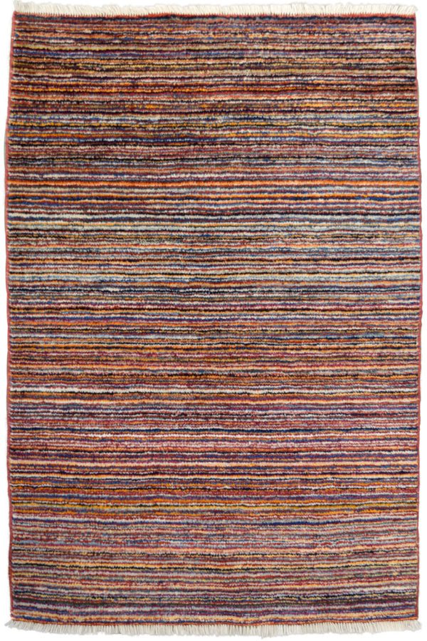 Contemporary Colorful Linnear carpet - Overall Carpet Detail Photo