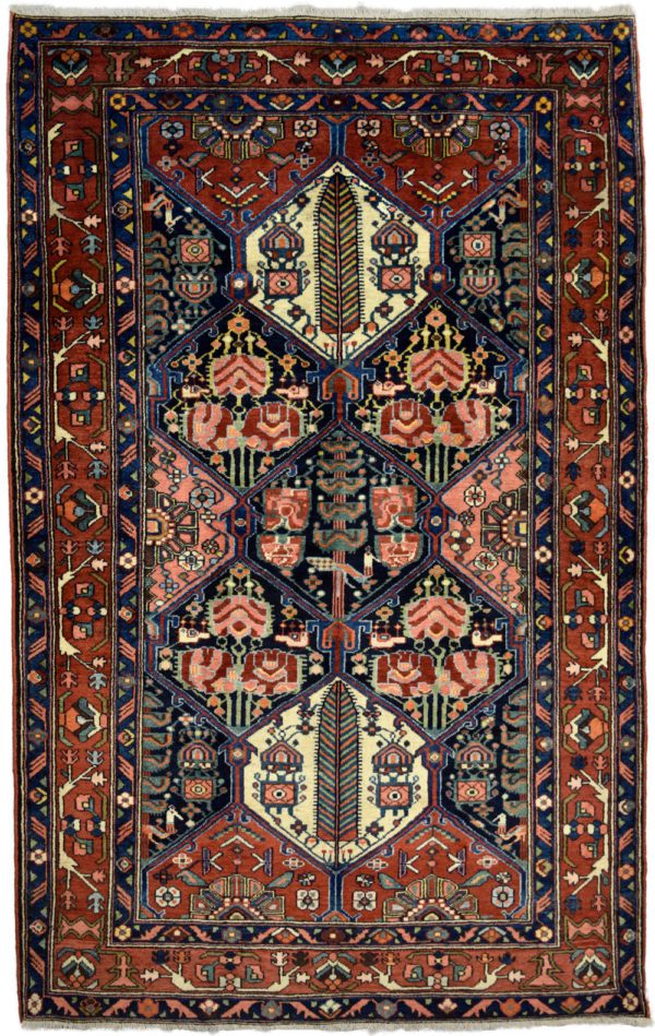 Antique Bakhtiari Carpet - Detail photo overall carpet photo