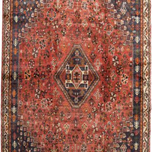 Classic Persian Ghashghai Carpet with central medallion overall photo