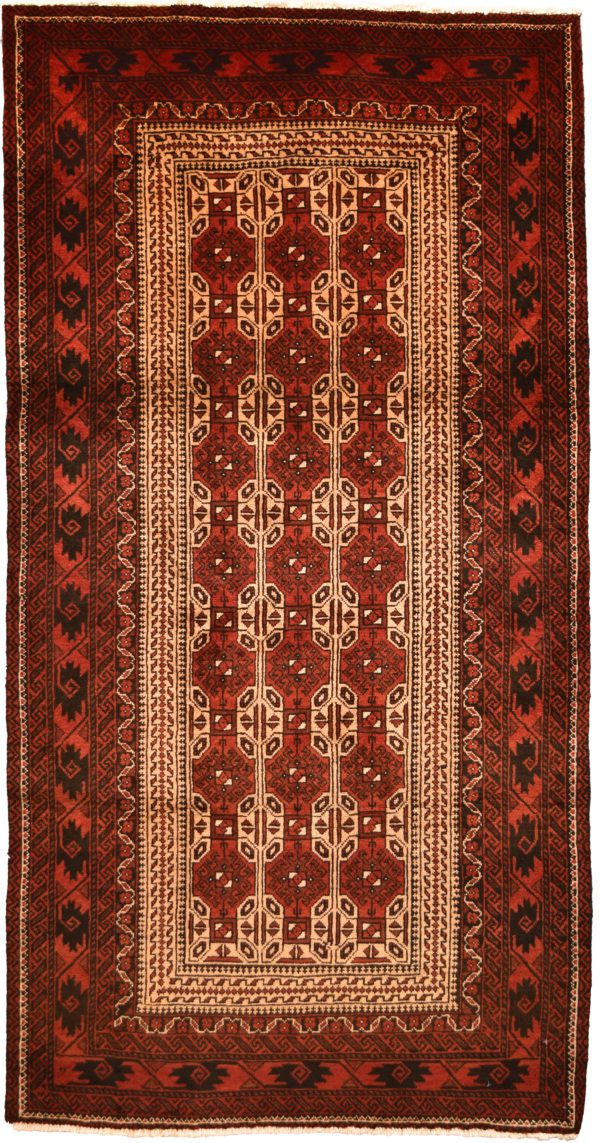 Semi-Antique Persian Baluchi carpet overall photo