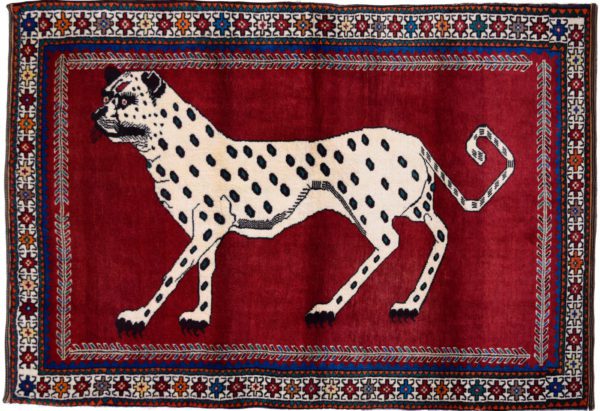 Persian Qashqai Leopard Carpet Overall Photo