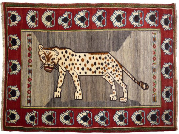 Prominent Persian Ghashghai Leopard Carpet Overall Photo
