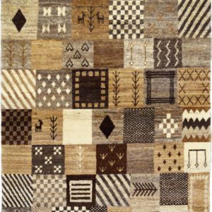 Neutral Geometric Tribal Luri Carpet Overall photo