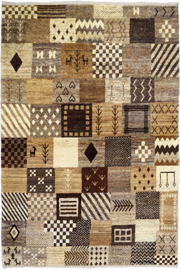 Neutral Geometric Tribal Luri Carpet Overall photo