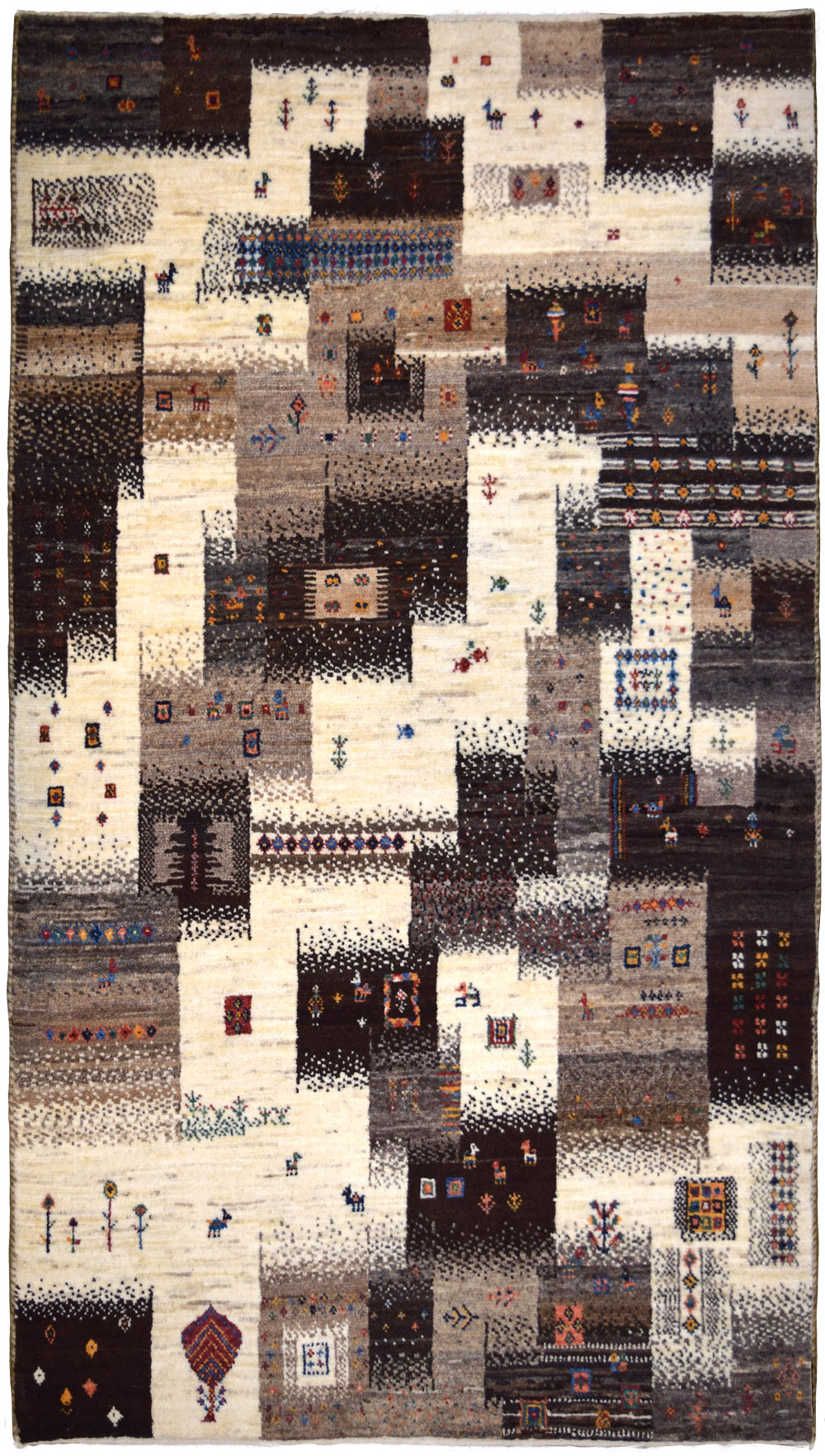 Neutral and Colorful Tribal Luri carpet Overall photo