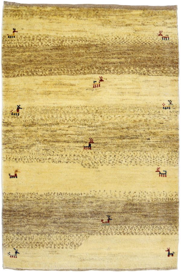 Tribal and Blonde Persian Luri-Gabbeh Carpet overview carpet photo