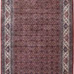 Classic Hand-knotted Bidjar Carpet in Red, Indigo, and Cream Wool overall photo