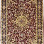 Red, Gold, and Indigo Tabriz carpet Overall photo