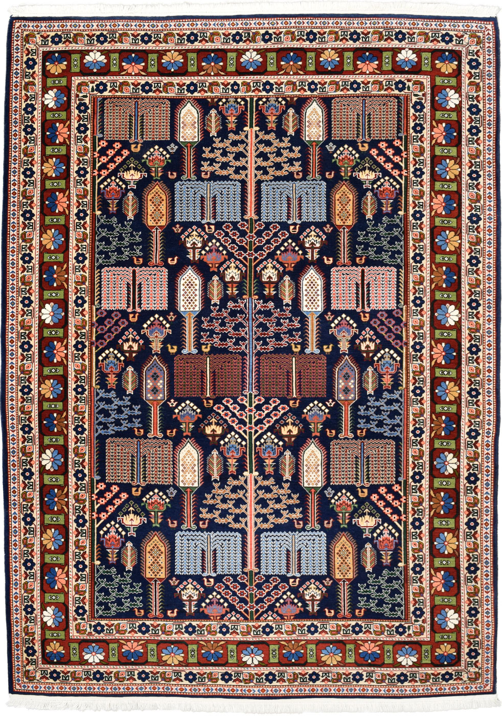 Colorful Tree-of-Life Bakhtiari Carpet overall photo