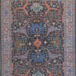 Gray and Multi-color Transitional Faryab Carpet overall carpet photo - 5'2"x6'11"